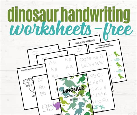 preschool dinosaur handwriting worksheets  homeschool deals