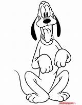 Pluto Coloring Pages Disneyclips Begging Funstuff sketch template