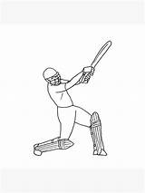 Batsman sketch template