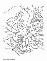 Coloring Ariel Mermaid Pages Little Queen Sisters Her Athena Colouring Disney Sister Sheets Princess Kids Big Baby Ariels Print Mother sketch template