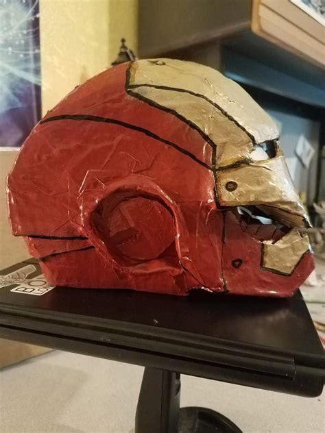 cardboard ironman helmet marvel amino