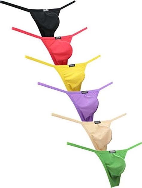 Buy Ikingsky Mens Soft Pouch String Thong Underwear Sexy Low Rise T