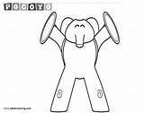 Coloring Pocoyo Elly Pages Printable Adults Kids sketch template