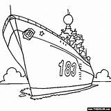 Battleship Coloring Pages Kirov Battlecruiser Class Navy Warship Thecolor sketch template