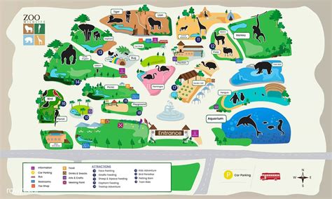 zoo park map illustration