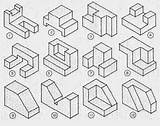 Isometric Drawing Concept Complex Simple sketch template