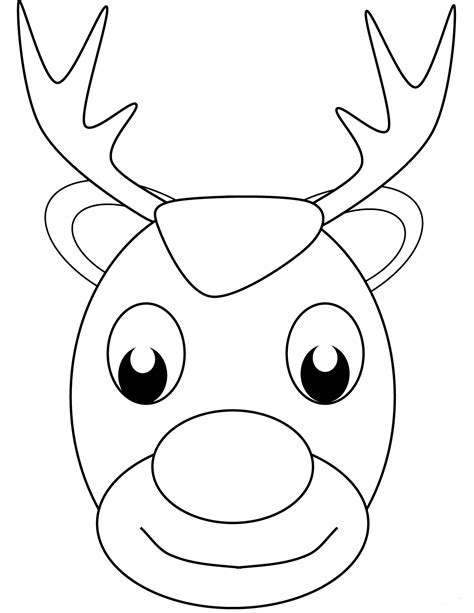 reindeer head printable printable world holiday