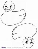 Duck Coloring Printable Rubber Baby Pages Ducks Shower Ducky Template Cute Kids Print Blank Outline Printables Preschool Templates Clipart Oregon sketch template
