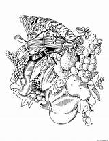Cornucopia Harvest Grapes sketch template