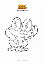 Grenousse Froakie Colorear Ausmalbild Supercolored Froxy Wingull Karpador Relicanth sketch template