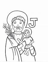 Joseph St Coloring Pages Drawing Clipart Line Library Collection Paintingvalley Color Popular sketch template