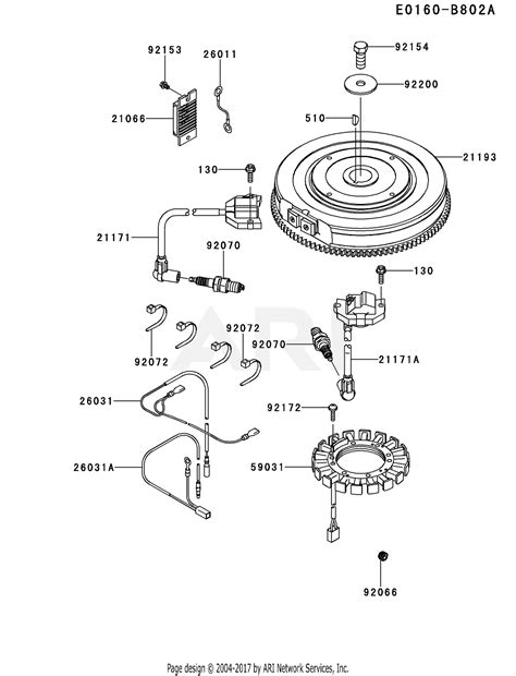 kawasaki fxv fs  stroke engine fxv parts diagram  electric equipment