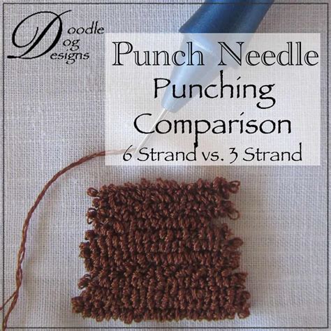 punch needle comparison  strands   strands