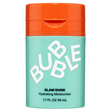 bubble skincare slam dunk hydrating face moisturizer  normal  dry skin  fl oz ml