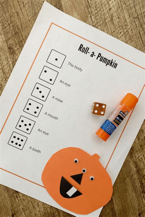 roll  pumpkin game  printable fun halloween games halloween