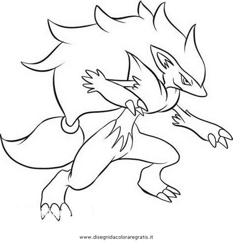 pokemon zoroark coloring pages sketch coloring page