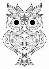 Eule Tiere Eulen Mandalas Erwachsene Muster Owls Justcolor Drucken sketch template