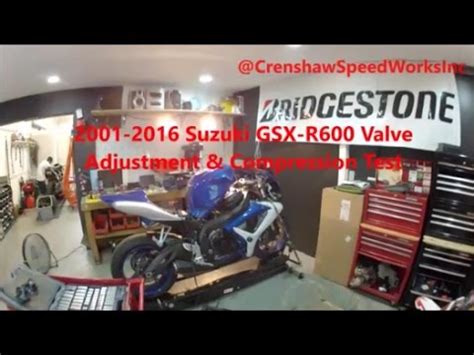 suzuki gsxr  valve adjustment full length youtube