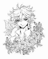 Coloring Anime Pages Sureya Color Deviantart Drawings Chibi Colouring Flowers Choose Board sketch template