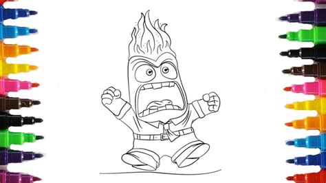 coloring book anger colouring pages disney pixar youtube