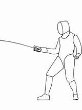 Fencing Foil Coloring Pages Results sketch template