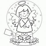 Coloring Snow Globe Pages Christmas Globes Straccia Marisa Designs Let Noel Color Printable Snowglobe Ausmalen Kids Winter Coloriage Angel Sheets sketch template