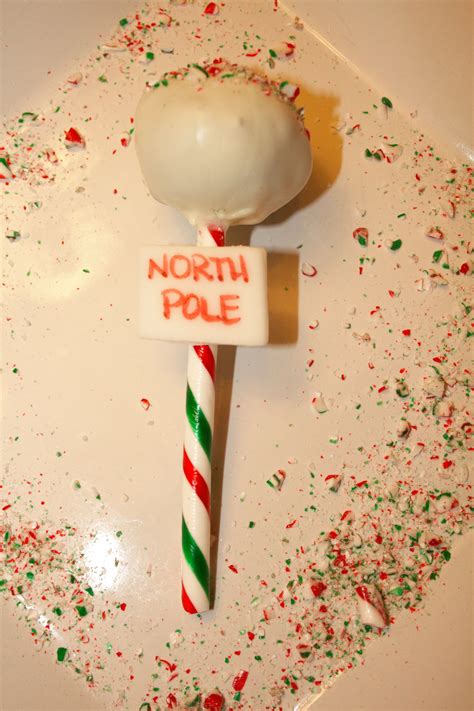 candy cane north pole cake pop holiday treats christmas treats