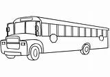Bus Coloring School Pages Clipart Printable Drawing Public sketch template