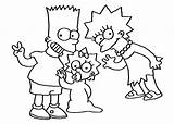 Coloring Pages Kids Simpsons Family Printable Choose Board Popular Bart sketch template