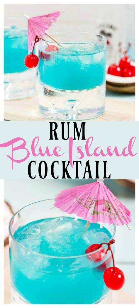 Rum Blue Island Splash Cocktail This Easy Cocktail Is Like A Taste Of