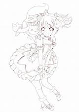 Madoka Magica Puella Magi Anime Coloring Pages Deviantart Lineart Bw Girl Choose Board Marker sketch template