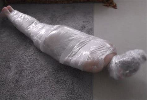 [restricting ropes] luna grey photoshoot gone wrong [plastic wrap mummification tape gagged