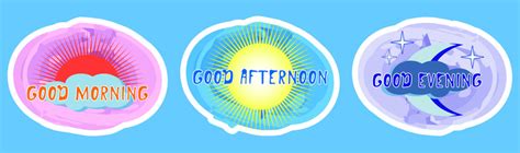 morning afternoon evening images stock  vectors