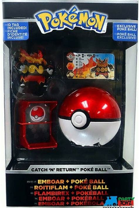 Pokemon Catch N Return Pokeball With Figure Emboar