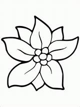 Flower Colouring Clip Coloring Clipart sketch template