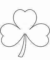 Shamrock Coloring Pages Kids Printable Simple sketch template