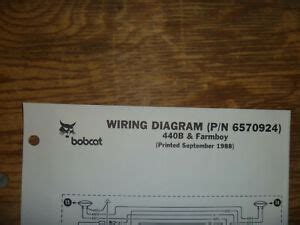 bobcat   farmboy skid steer electrical wiring diagram schematic manual ebay