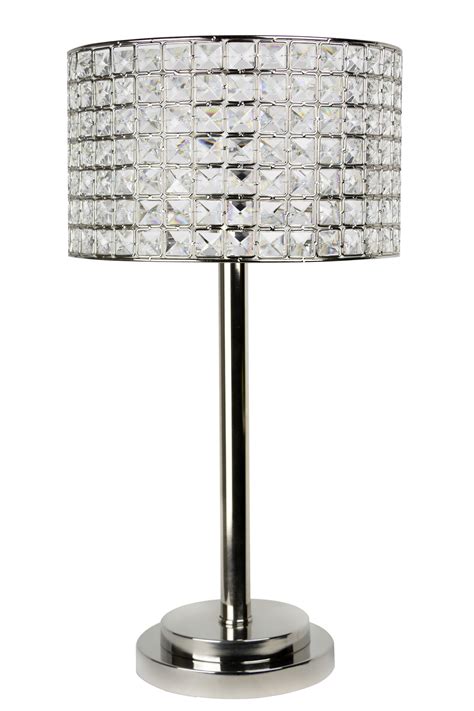 Grandview Gallery 25 75 Polished Nickel Modern Glam Table Lamp With