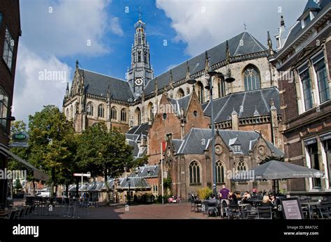 haarlem netherlands  grote kerk st bavokerk bar pub stock photo alamy