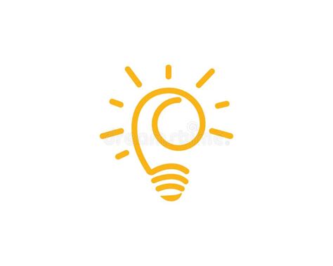 light bulb symbol icon stock vector illustration  creativity