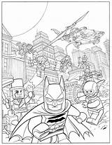 Lego Batman Coloring Pages Movie Kids sketch template