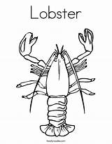 Lobster Coloring Outline Pages Template Print Fish Kids Twistynoodle Templates Built California Usa Wikiclipart Noodle Twisty Change Imgarcade sketch template