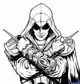 Coloring Pages Creed Ezio Drawing Draw Para Assassin Desenhos Tattoo Coloriage Do Desenho Dibujos Colorir Logo Step Getdrawings Desenhar Visitar sketch template