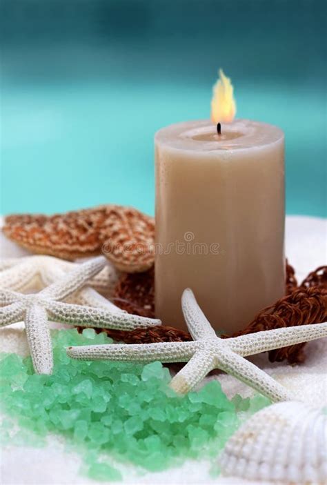 candle  spa item stock image image  calm beauty