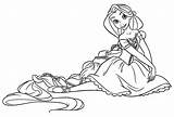 Colorare Disegni Principesse Rapunzel Bello Adulti Raperonzolo sketch template