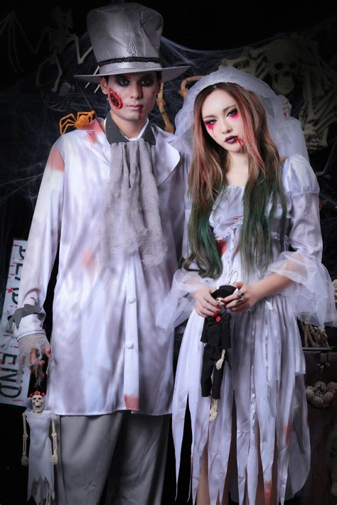halloween cosplay vampire couple uniform dead beauty ghost bride
