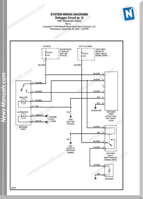 mitsubishi galant  wiring diagrams