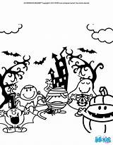 Coloring Mr Men Miss Pages Halloween Little Zombies Popular sketch template