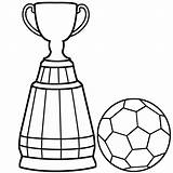 Soccer Coloring Ball Pages Cup Trophy Colouring Football Drawing Printable Easy Print Soccerball Color Kids Clipart Trophies Getdrawings Getcolorings Adults sketch template