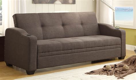 homelegance caffrey elegant lounger sofa bed dark grey